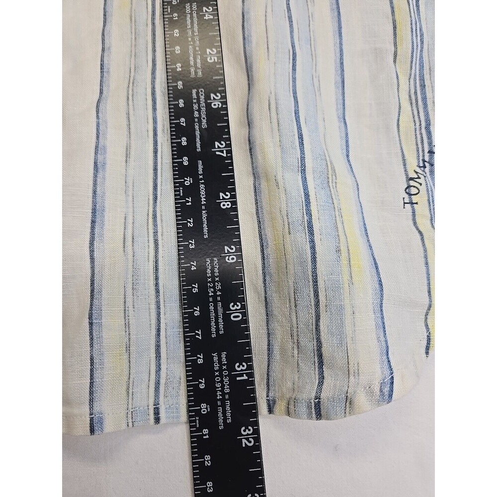 Tommy Bahama 100% Linen Shirt Mens XL Striped Long Sleeve Button Up Casual Vaca - Picture 9 of 10
